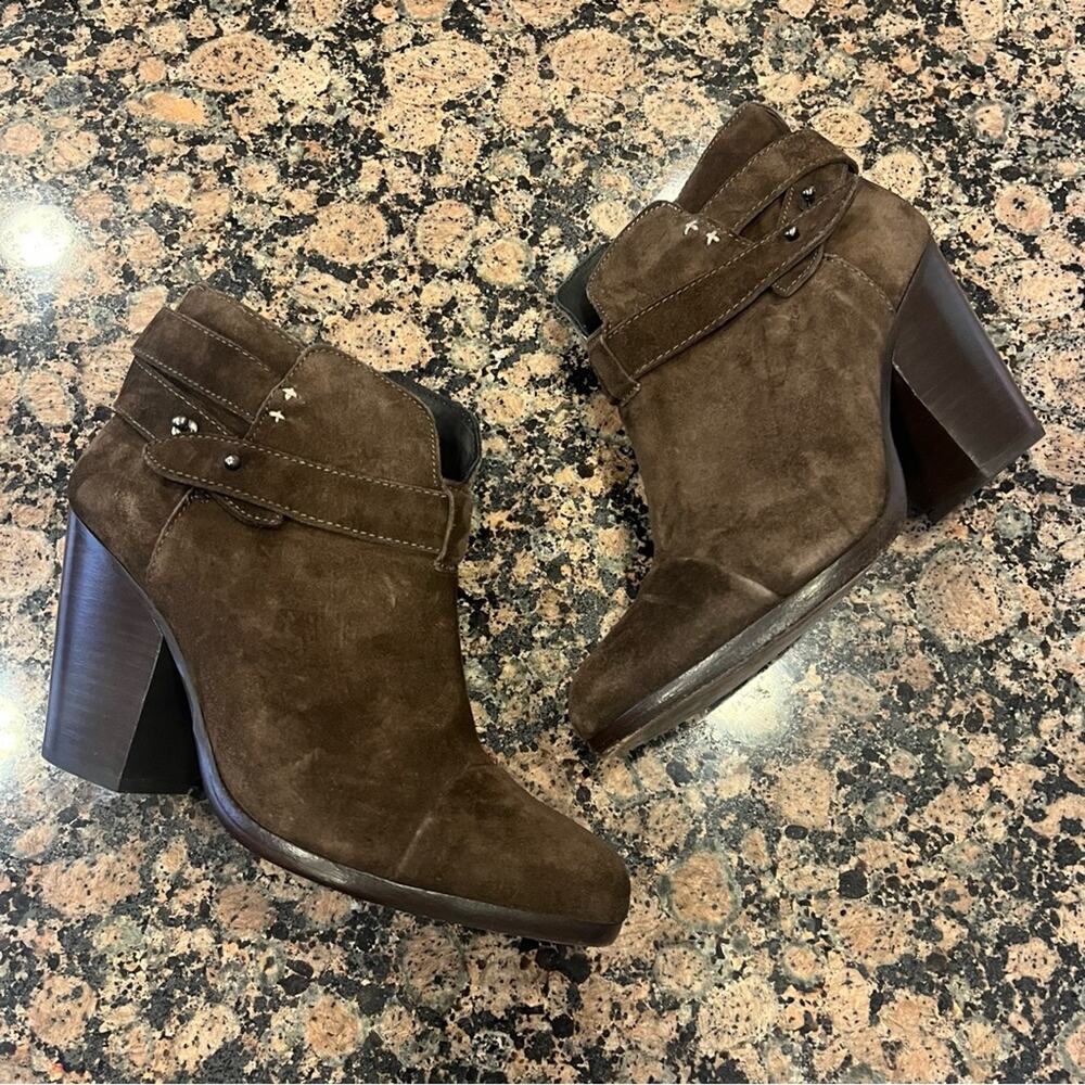 Rag & Bone Brown Harrow Suede Ankle Booties